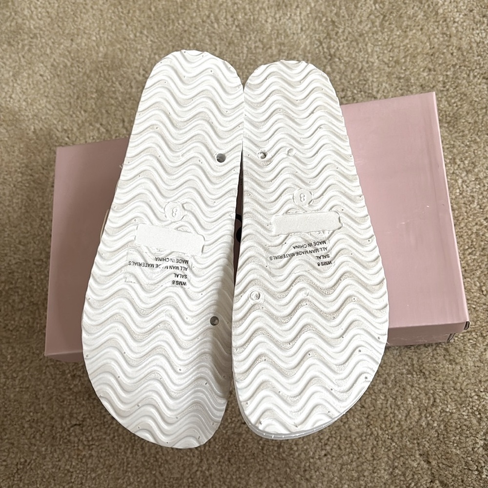 DV White Clear Strap Slide Sandals - Picture 3 of 4